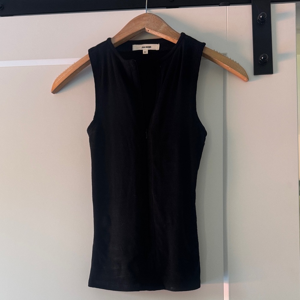 Joah Brown Black Sleeveless Tank Top